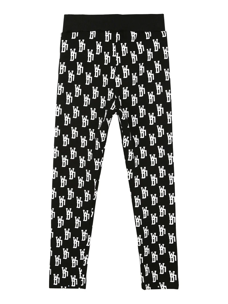 Leggings felpati da bambina - nero