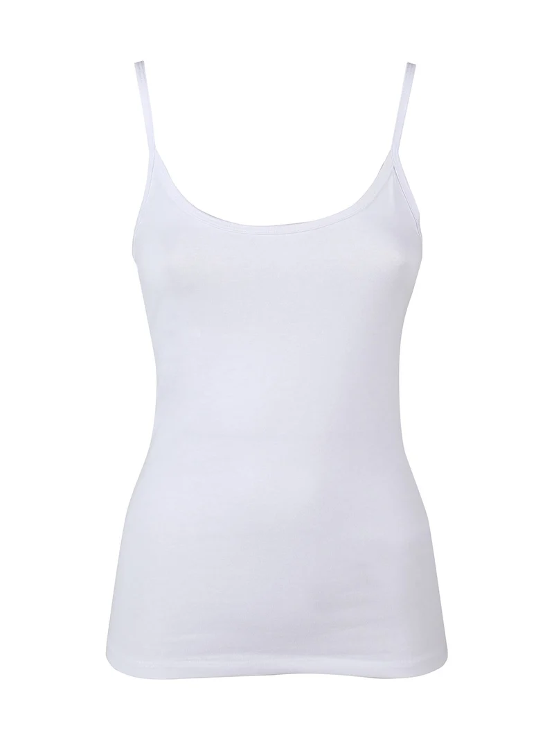 Top donna con spalline sottili - bianco