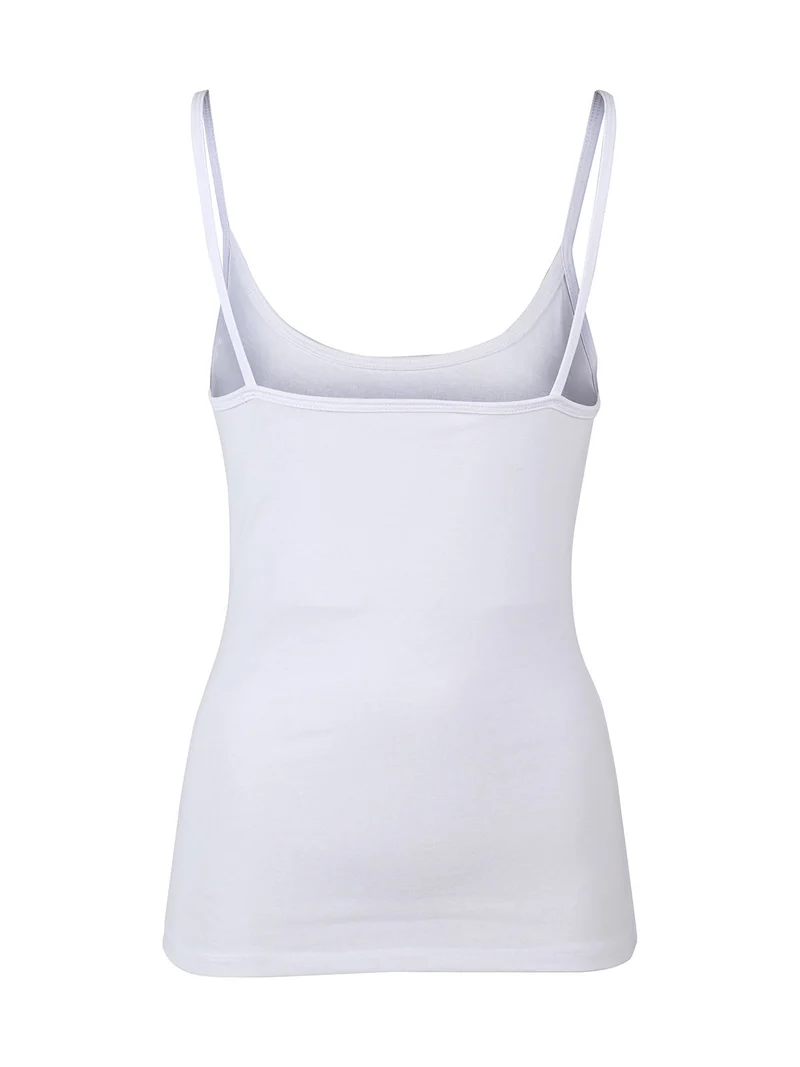 Top donna con spalline sottili - bianco
