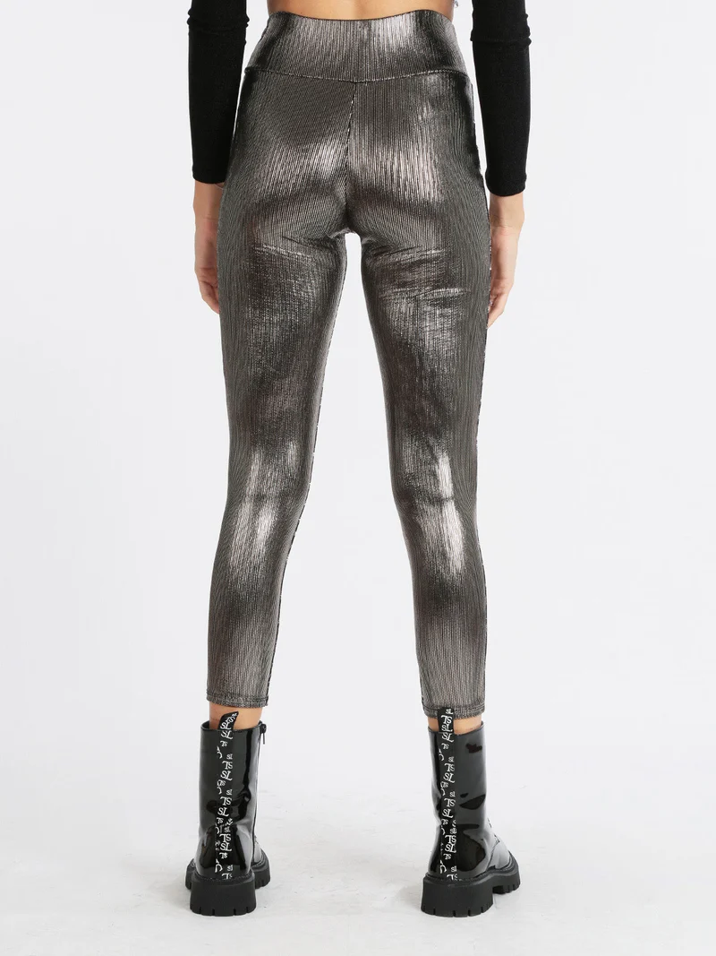 Leggings donna con lurex - champagne