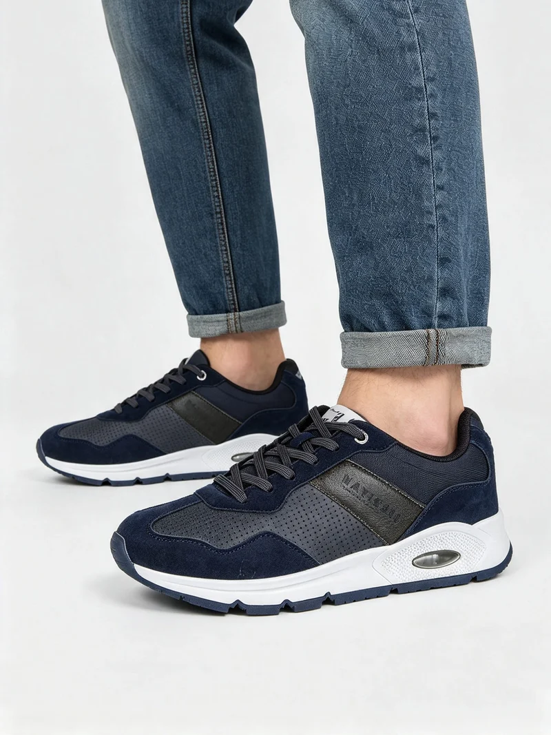 Sneakers stringate da uomo con camera ad aria - blu scuro