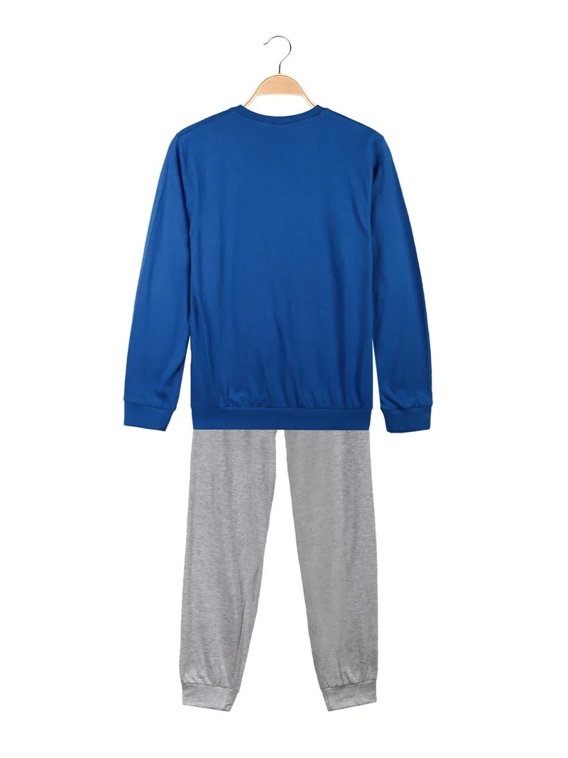 Pigiama ragazza in cotone - blu