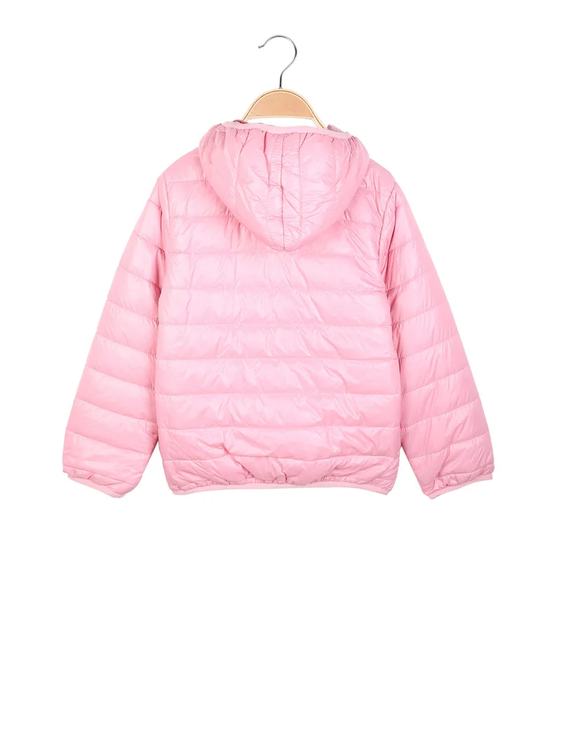 Giubbotto da ragazza con cappuccio - rosa