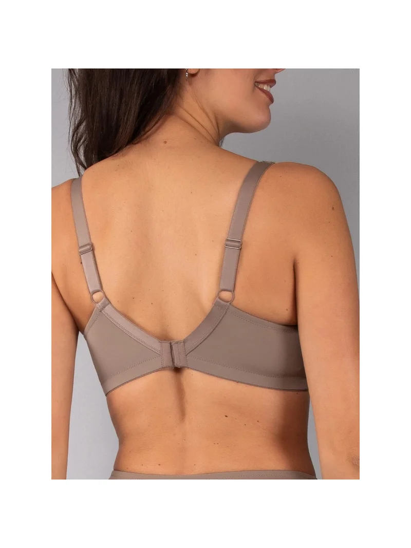 AR10 Reggiseno preformato con pizzo senza ferretto coppa D - fango