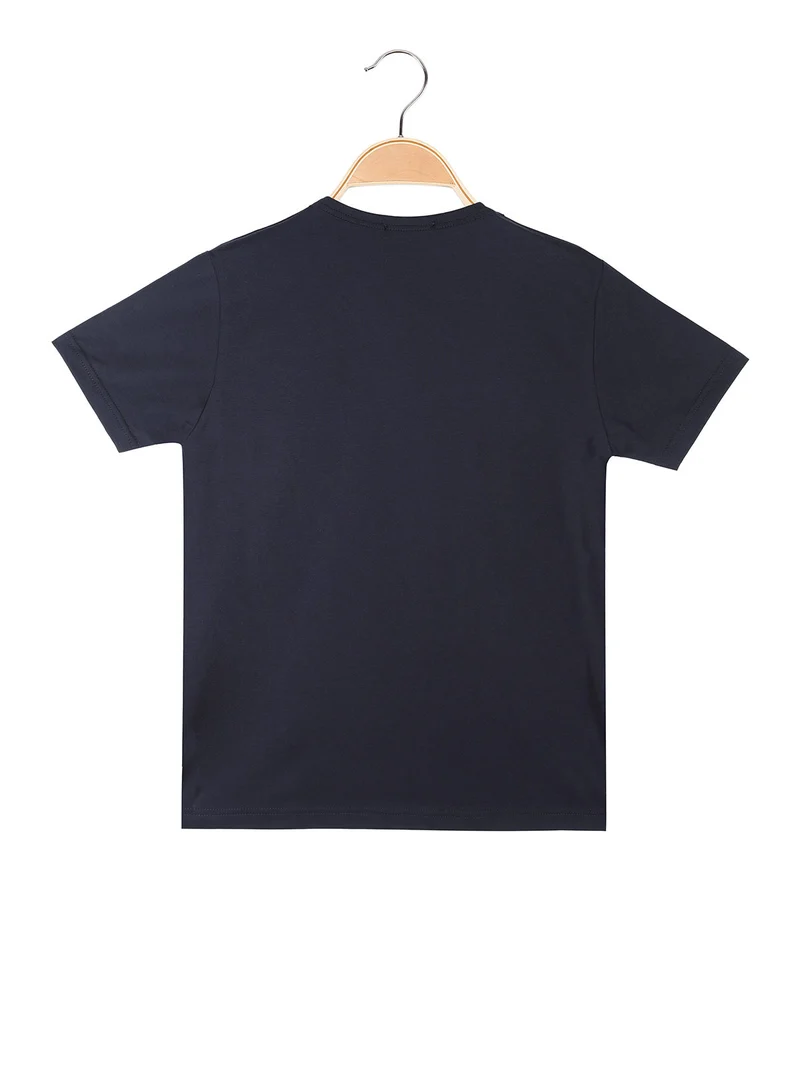 T-shirt da ragazzo con logo - blu scuro