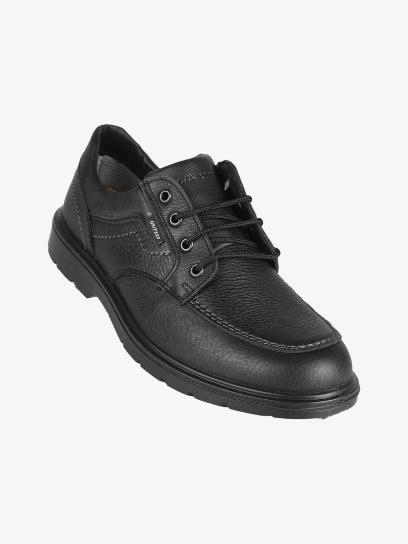Scarpe stringate in pelle da uomo - nero
