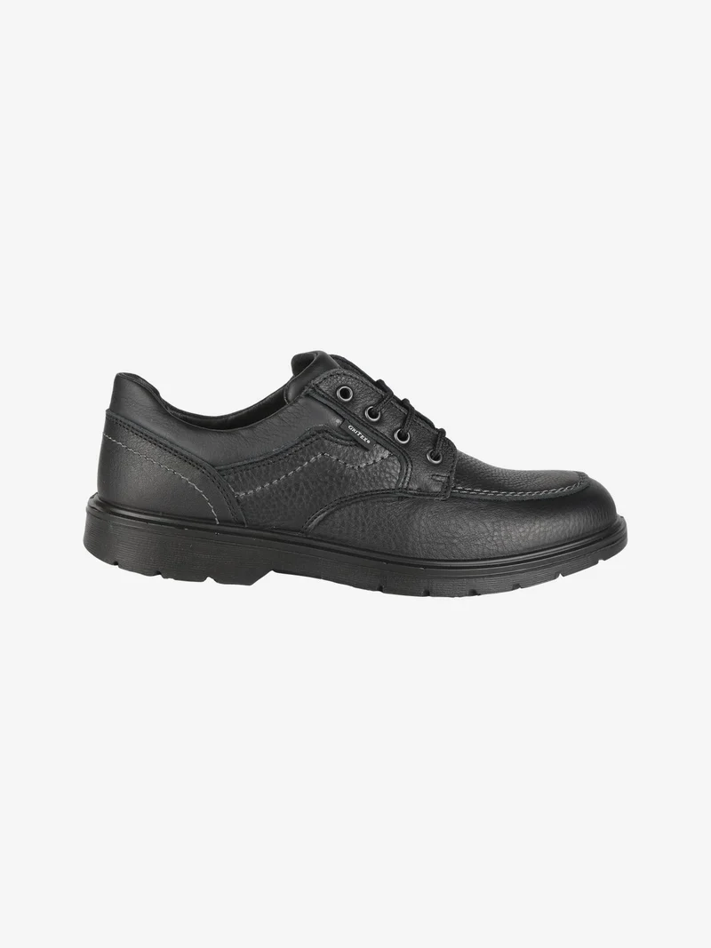 Scarpe stringate in pelle da uomo - nero