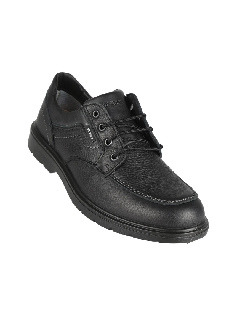 Scarpe stringate in pelle da uomo - nero