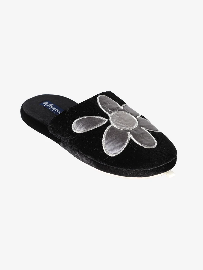 Pantofole donna in velluto - nero