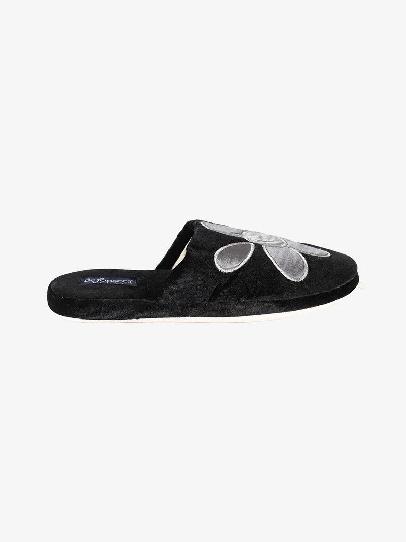 Pantofole donna in velluto - nero