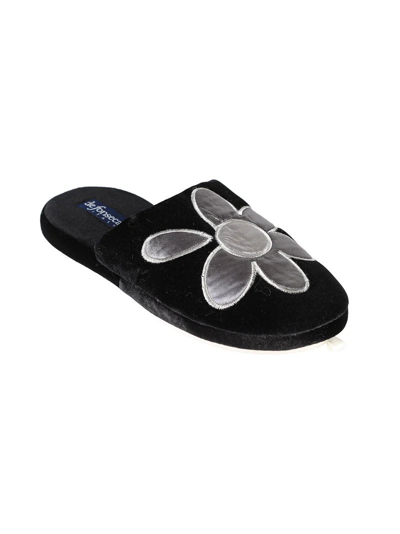 Pantofole donna in velluto - nero