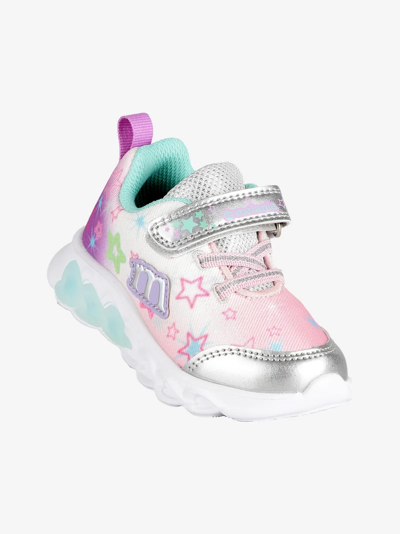 Sneakers da bambina con luci - argento