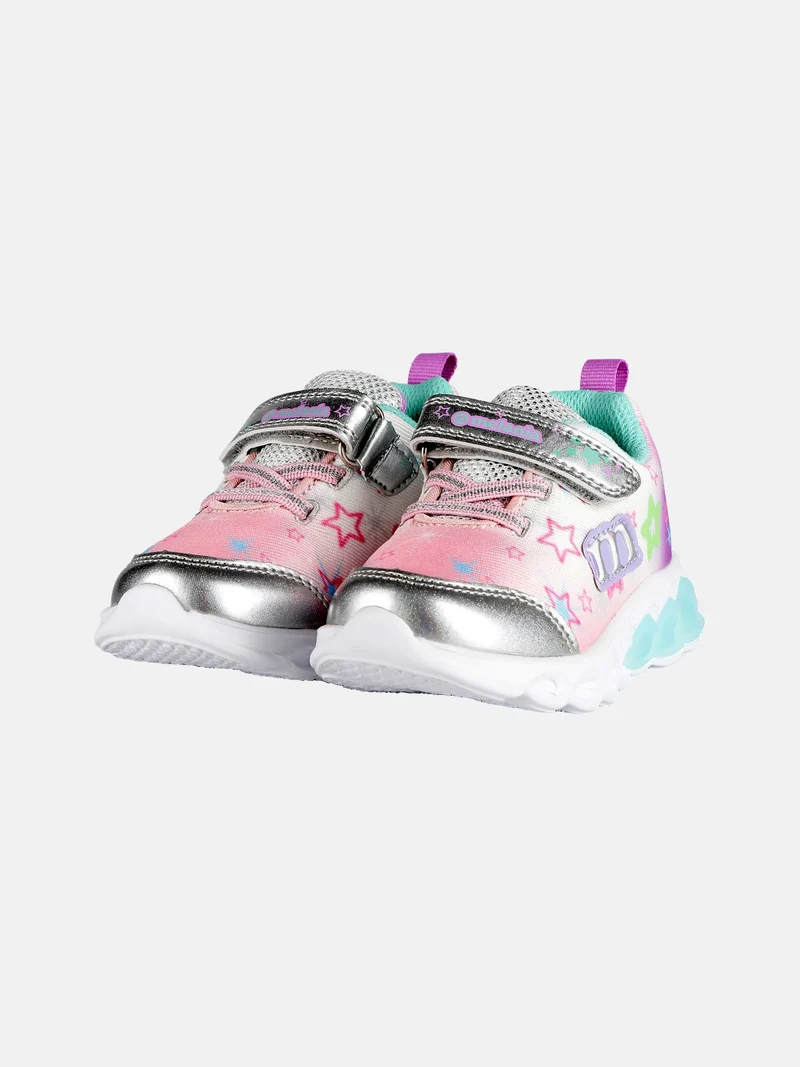 Sneakers da bambina con luci - argento