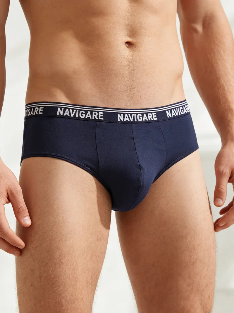 Slip da uomo taglie grandi in cotone bielastico - blu scuro