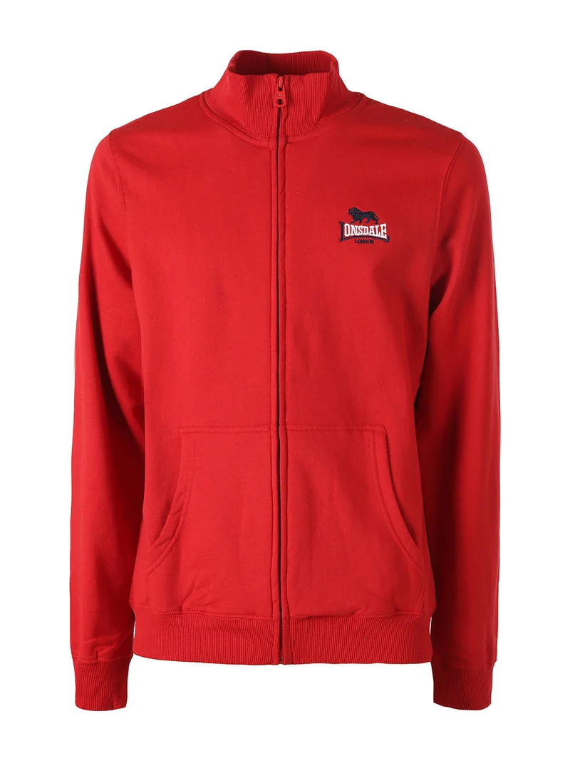 Felpa sportiva da uomo con zip intera - rosso