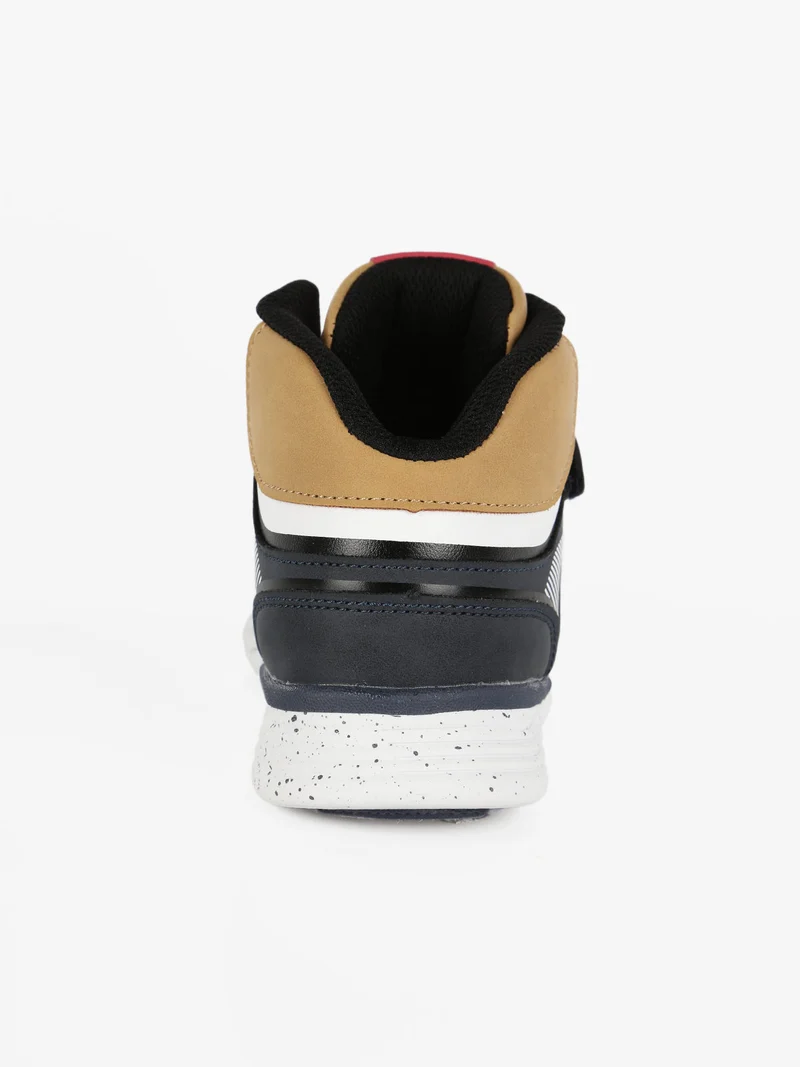 Sneakers alte da bambino con strappo - senape