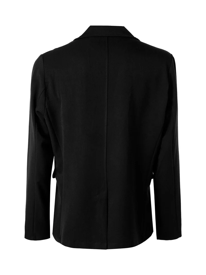 Blazer da uomo leggero con bottoni - nero