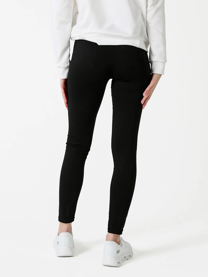 Leggings donna in cotone - nero
