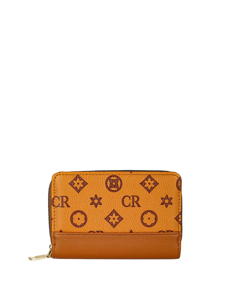 Portafoglio da donna con stampa monogramma - cuoio