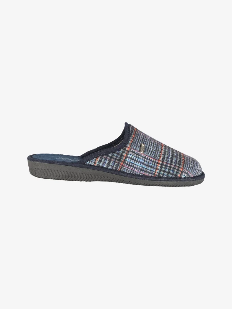Pantofole da uomo in tessuto a fantasia - blu