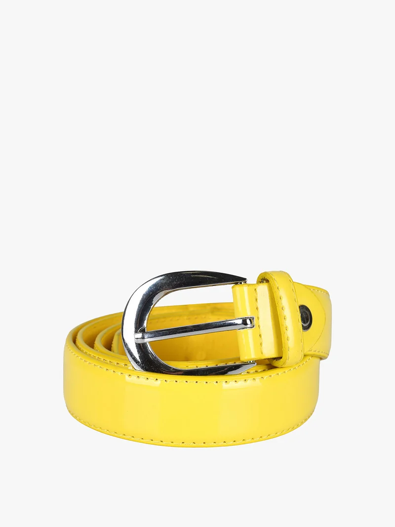 Cintura donna in vernice - giallo