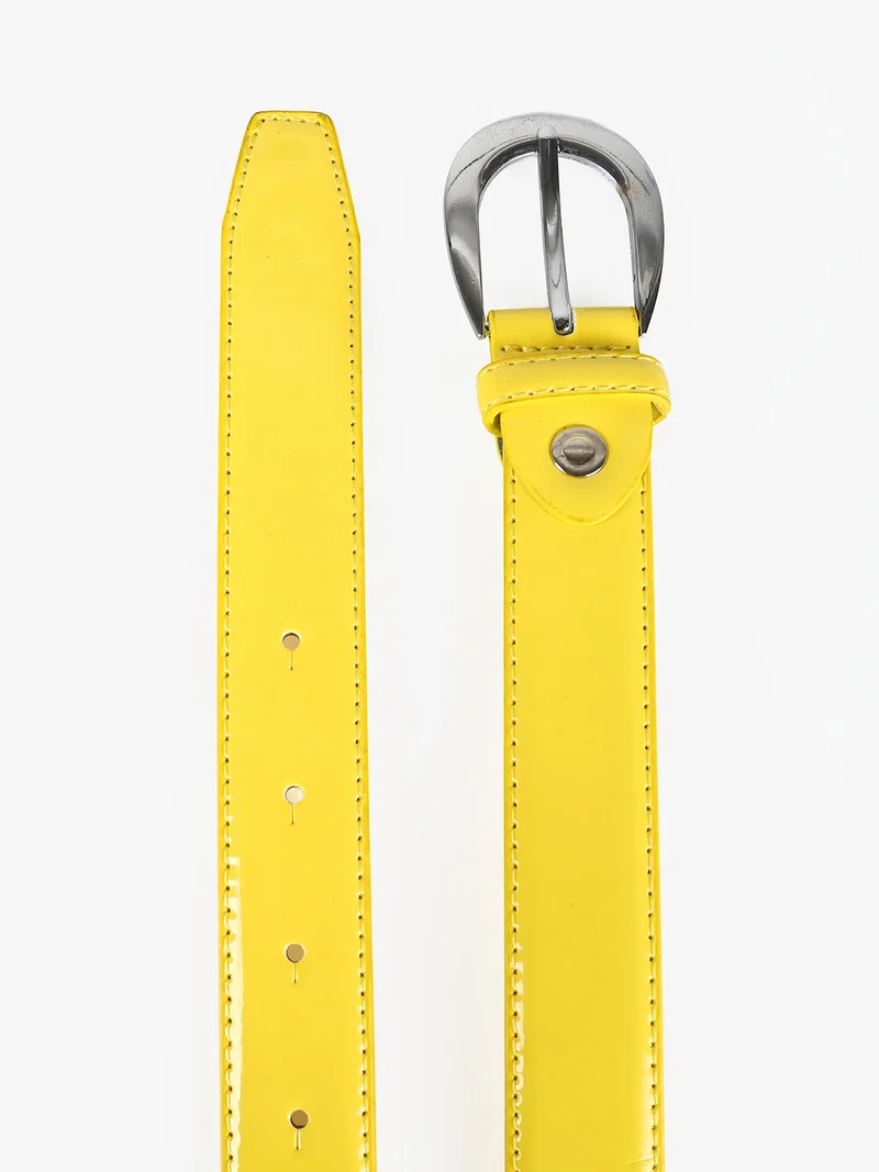 Cintura donna in vernice - giallo