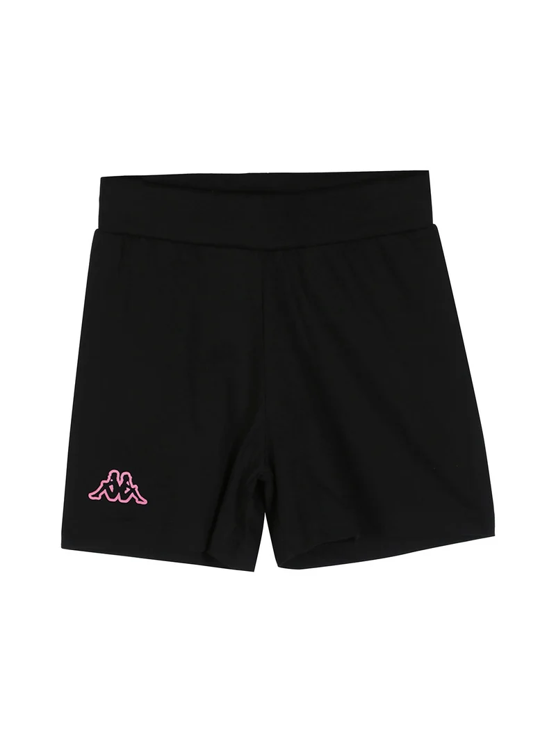 Completo corto da ragazza in cotone con t-shirt mimetica e shorts - rosa