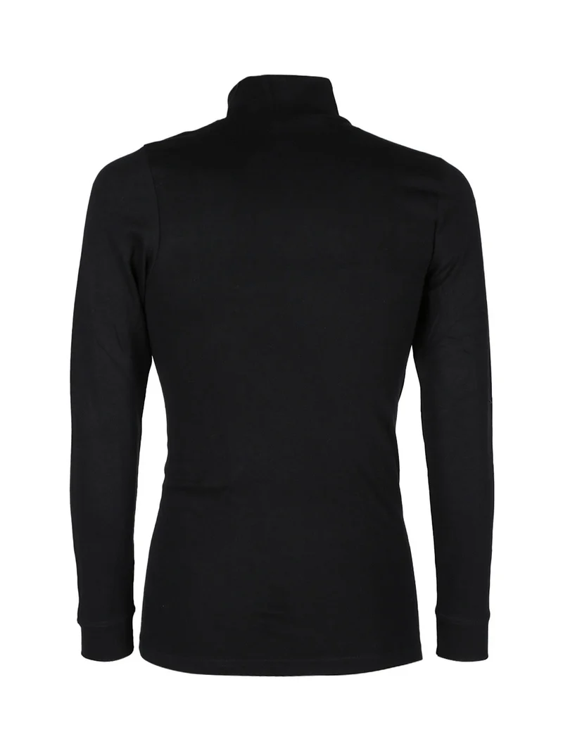 Maglia a lupetto da uomo a maniche lunghe - nero