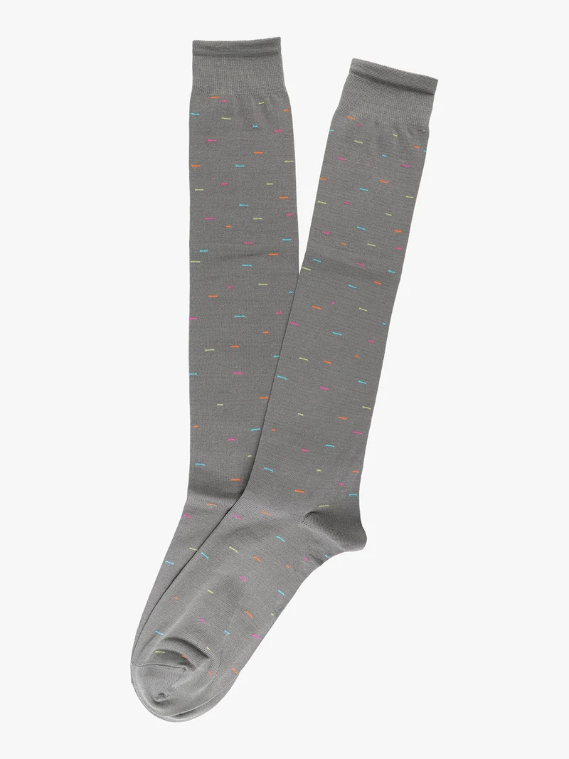 Calze lunghe da uomo in fresco cotone - grigio