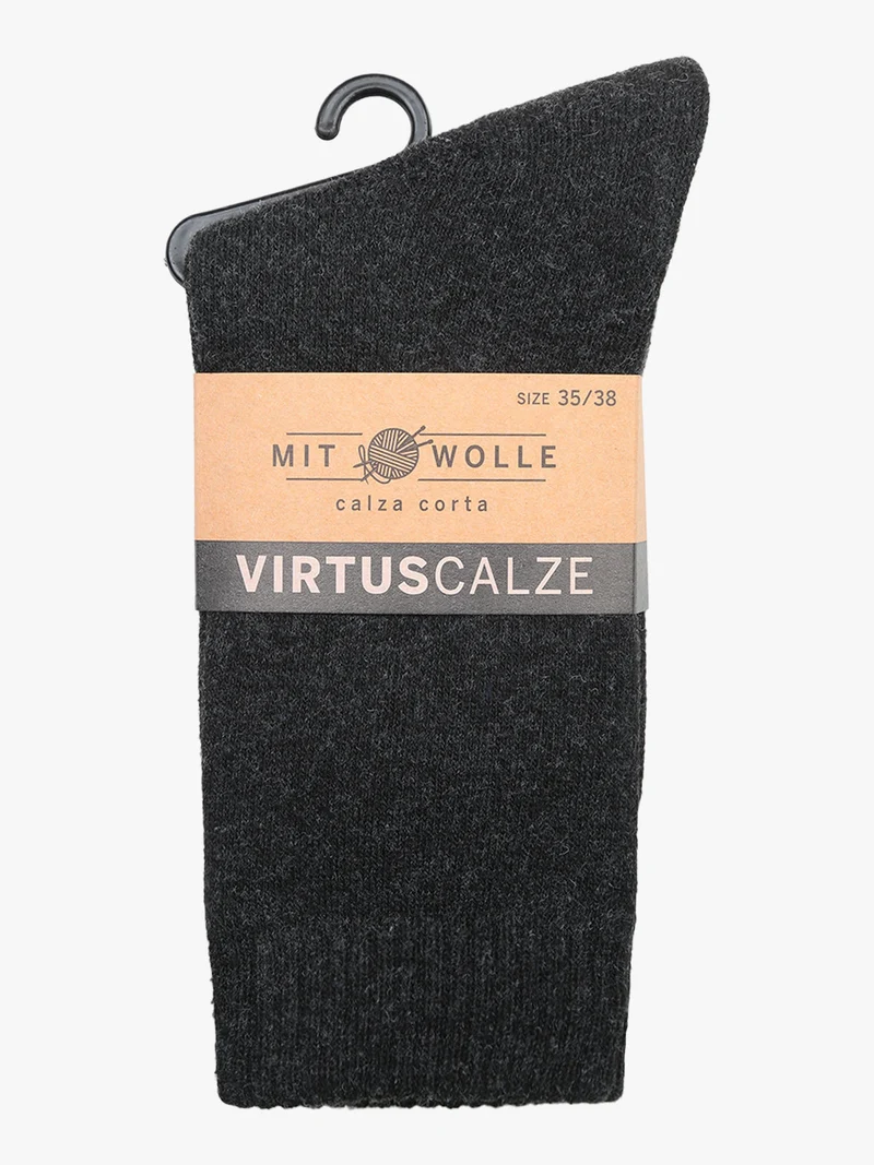 Calze corte donna misto lana - nero