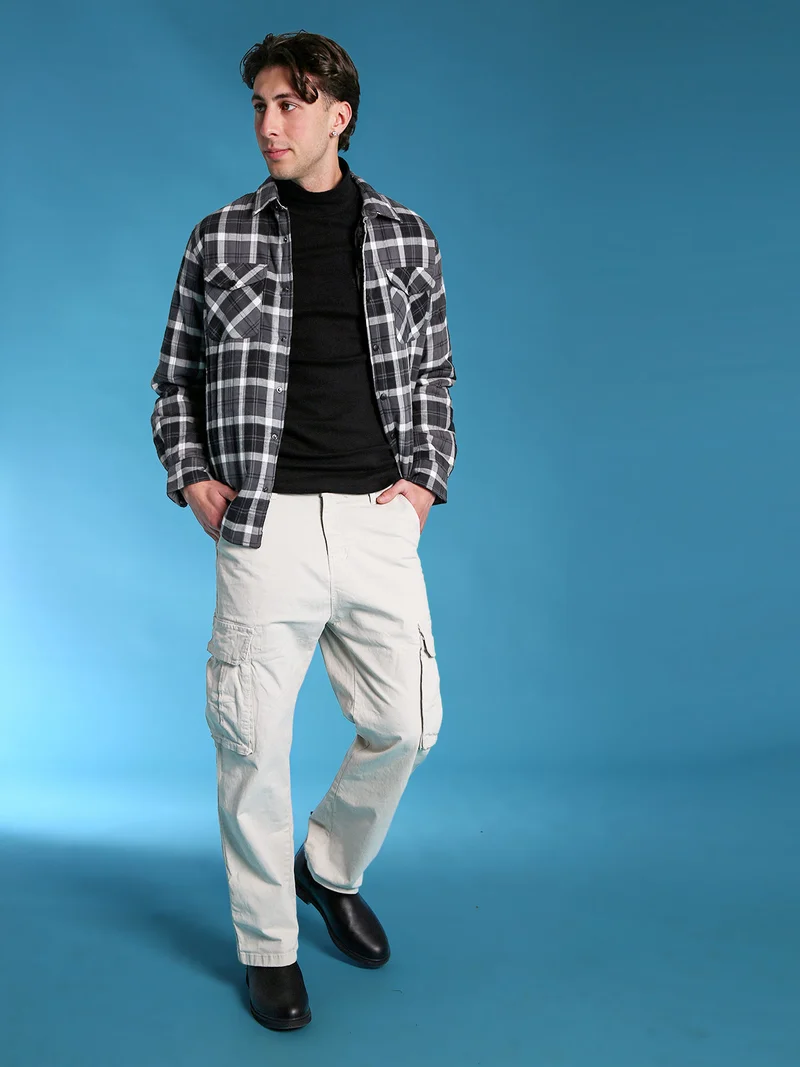 Pantaloni cargo baggy da uomo - beige