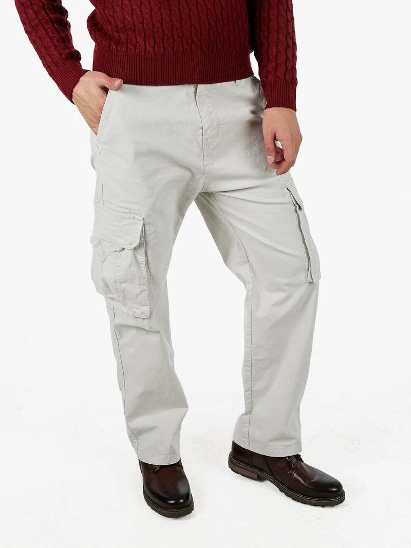 Pantaloni cargo baggy da uomo - beige