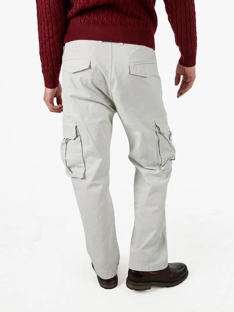 Pantaloni cargo baggy da uomo - beige