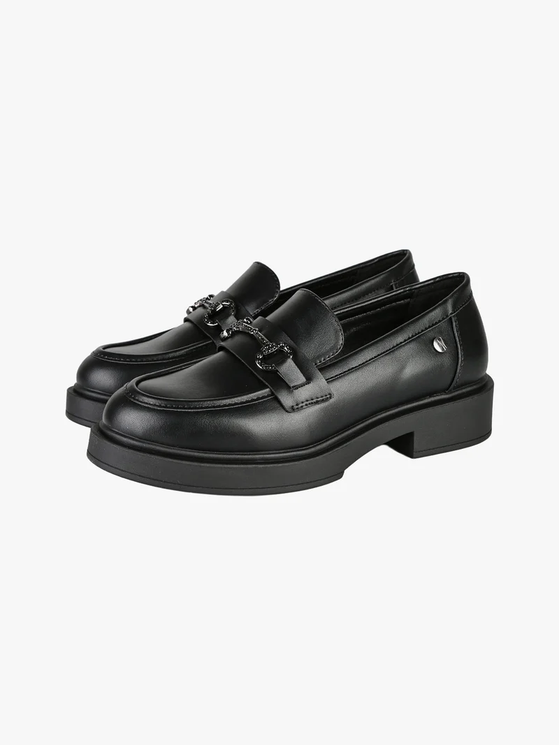 Mocassini donna in ecopelle - nero