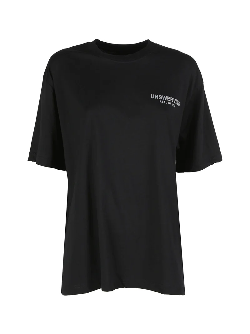 T-shirt girocollo oversize - nero