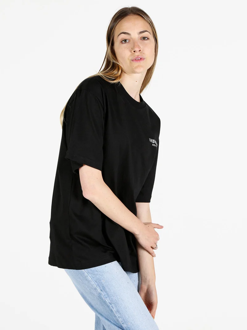 T-shirt girocollo oversize - nero