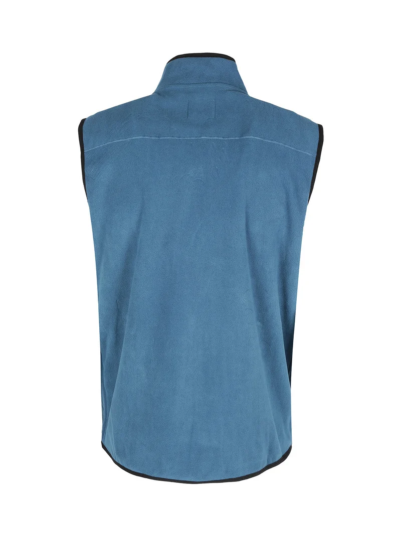 Gilet da uomo in pile con zip - bluette