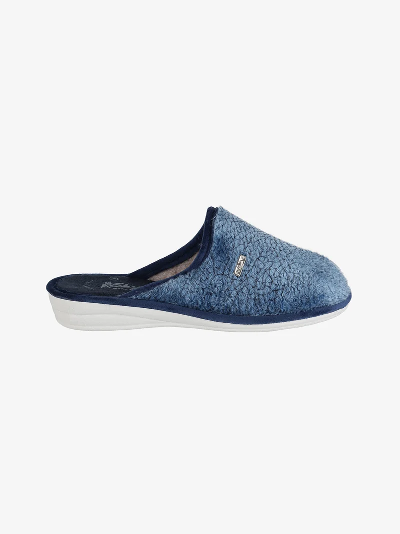 Pantofole donna invernali in ecopelo - blu