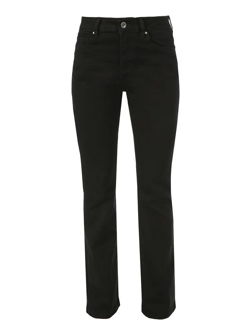 Pantaloni donna jeans a zampa - nero