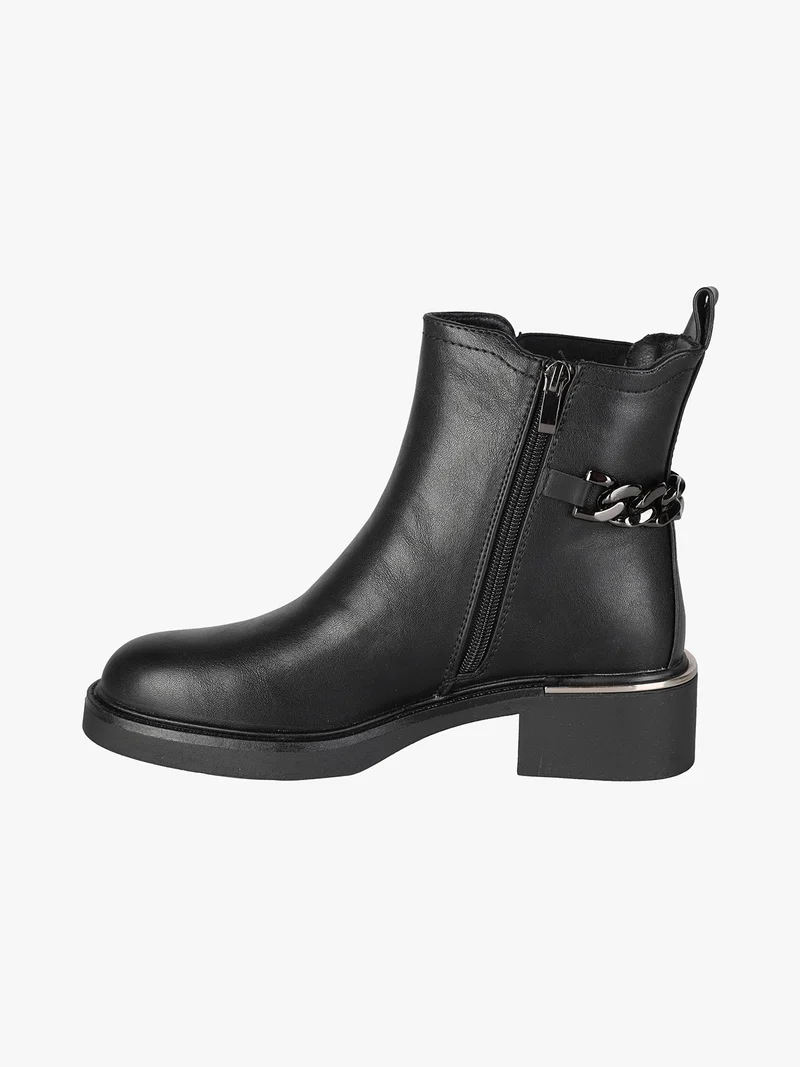 Stivaletti donna con catena - nero