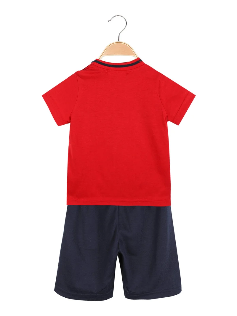 Completo corto 2 pezzi da neonato - rosso
