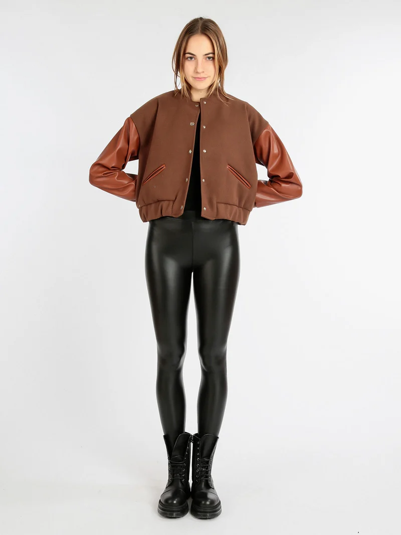 Giacca bomber da donna - marrone