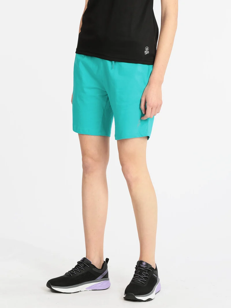 Shorts sportivi donna con coulisse - turchese