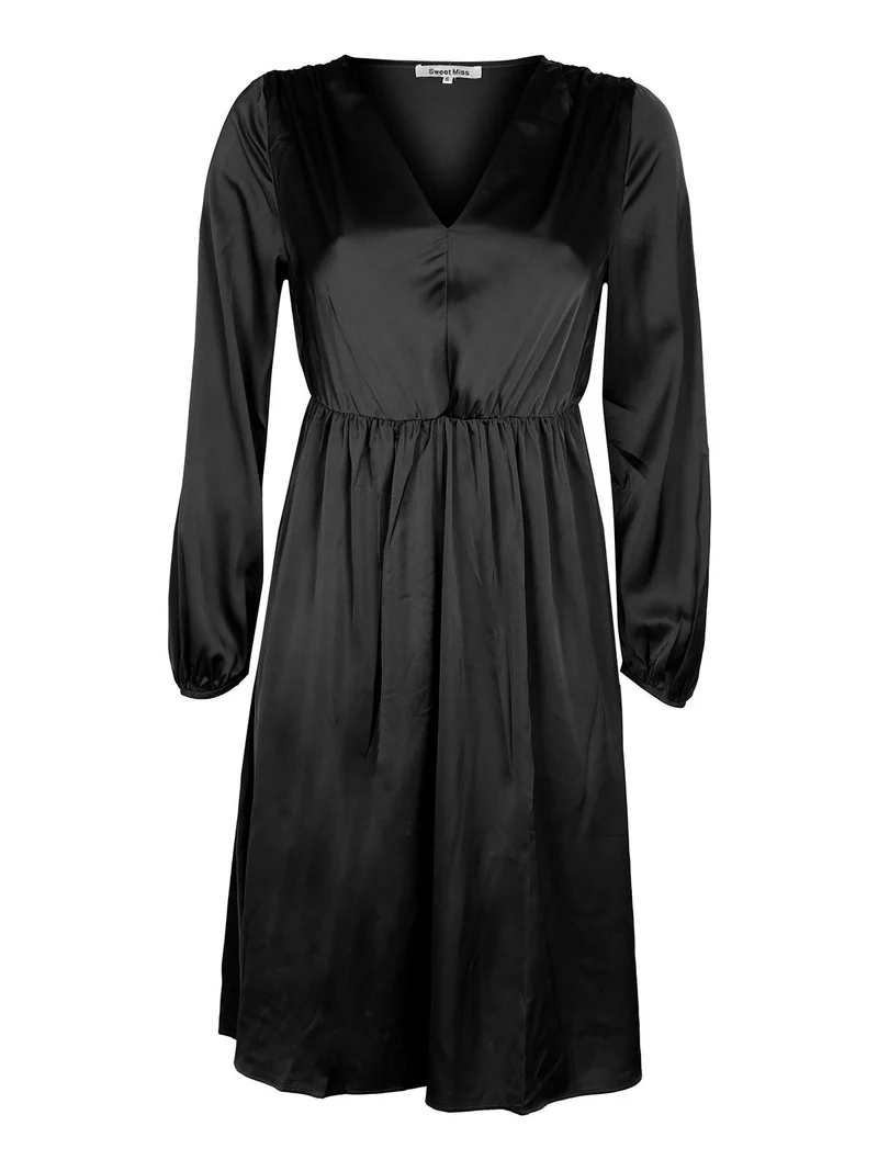Abito effetto seta da donna - nero