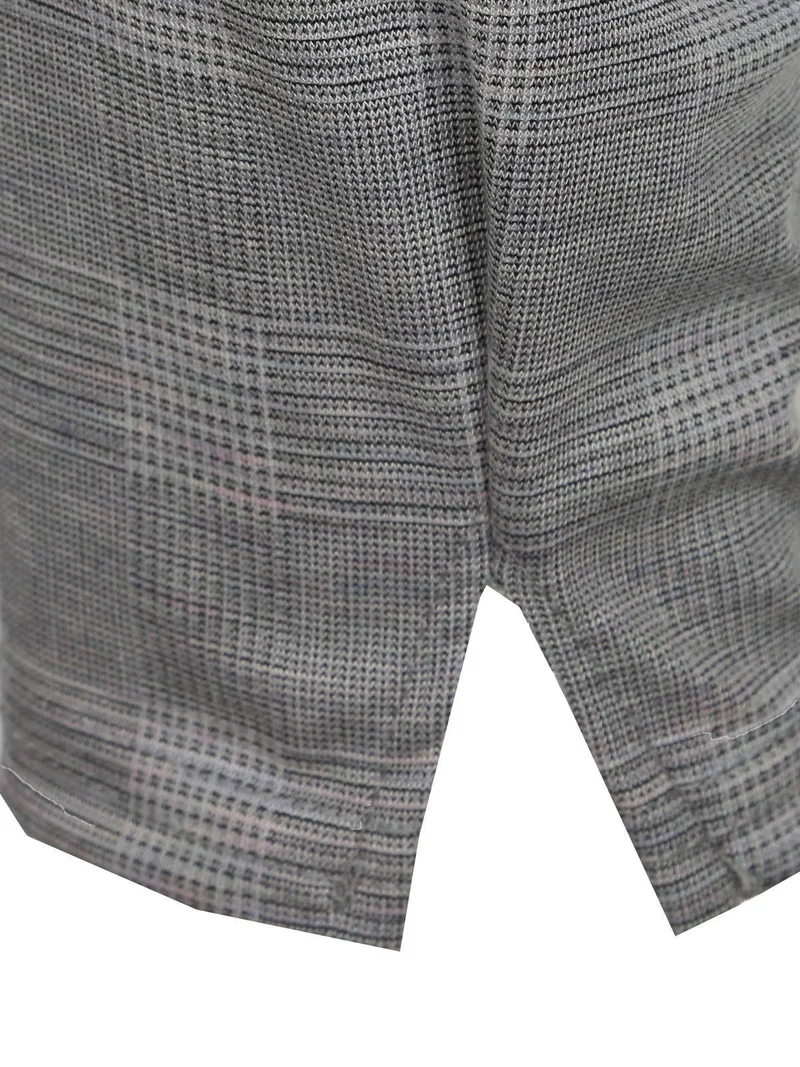Leggings a quadri - grigio