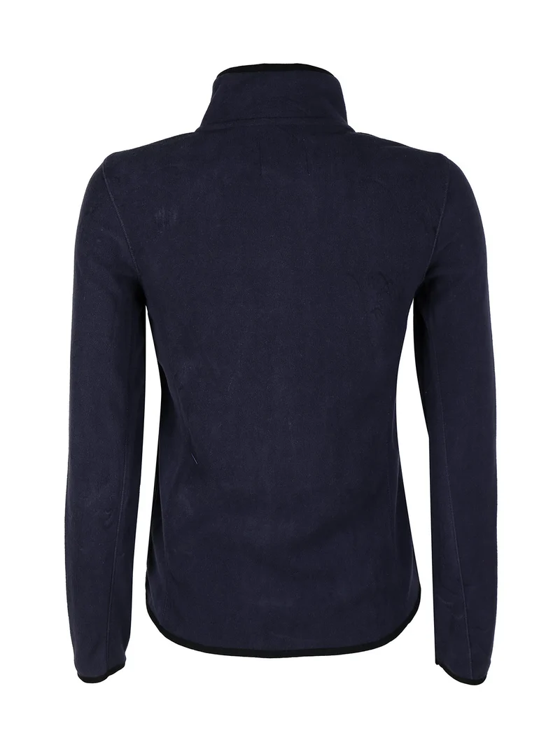 Felpa donna in pile full zip - blu scuro
