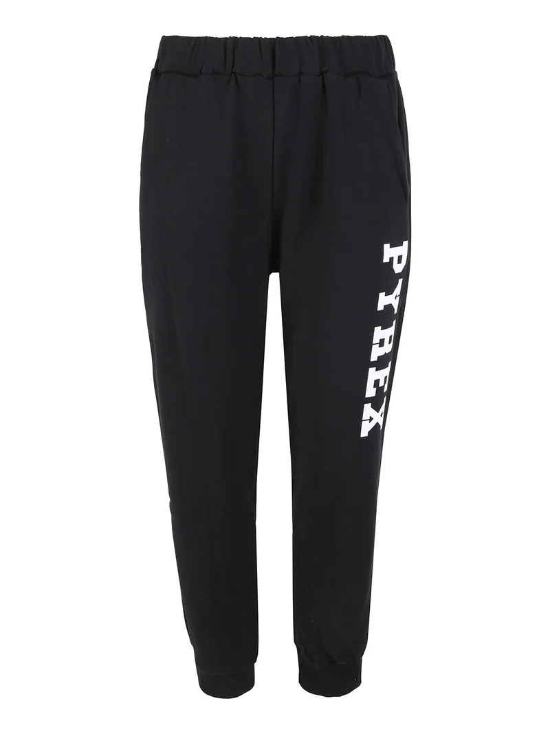Pantaloni tuta da uomo felpati con polsini - nero