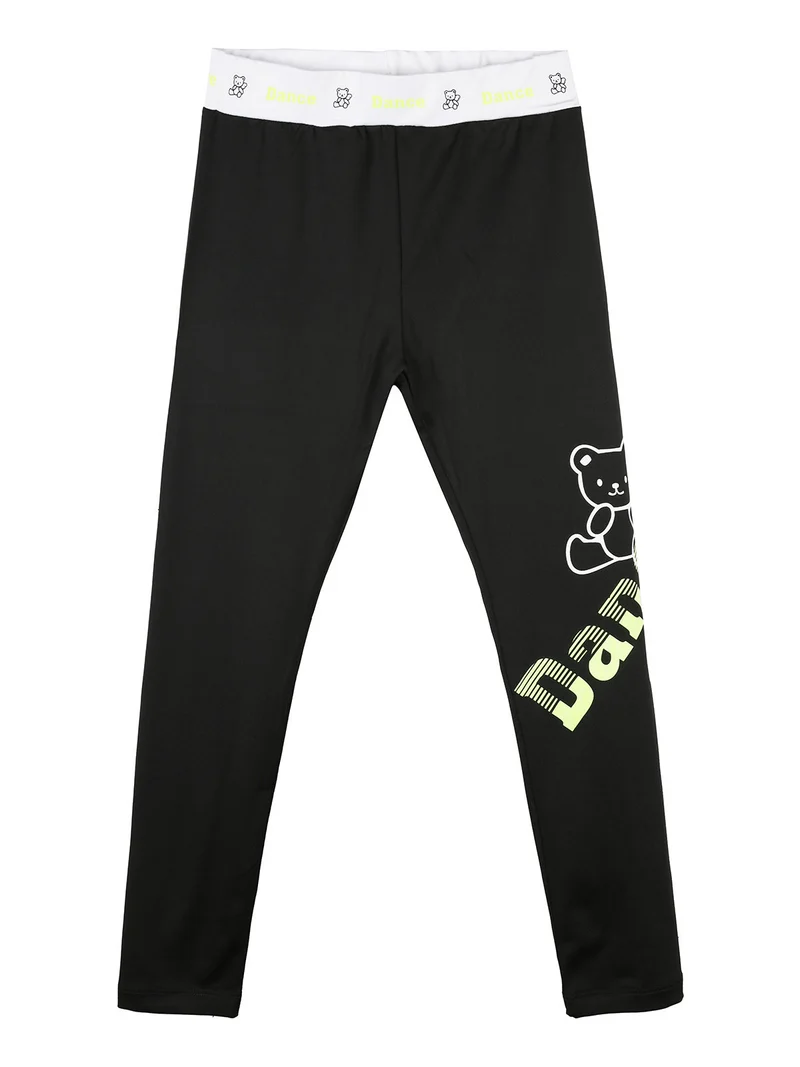 Leggings da bambina con stampe - bianco