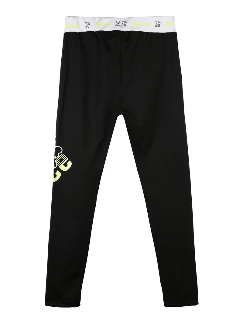 Leggings da bambina con stampe - bianco