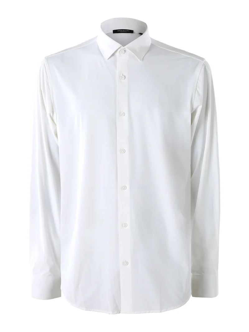 Camicia da uomo a maniche lunghe - bianco
